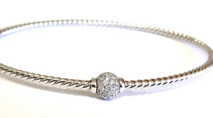 DAVID YURMAN 18K GOLD SOLARI CABLESPIRA DIAMOND BRACELET - Picture 1 of 6