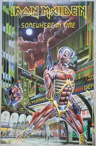 Vintage Original 1986 Iron Maiden Somewhere in Time #3090 Riggs - 22,5" x 34,5" - Bild 1 von 5