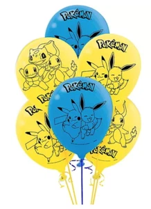 Pokemon Core Latex Balloons Boys Birthday Decorations Party Supplies Pikachu~6ct - Picture 1 of 4