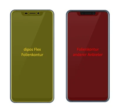 2x Schutzfolie für ZTE Axon 9 Pro inkl. Rundung Flex Folie dipos Display Schutz - Bild 1 von 4