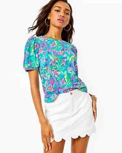 Lilly Pulitzer Colette Scallop Hem White Skort L71035 Size 8 - Picture 1 of 5