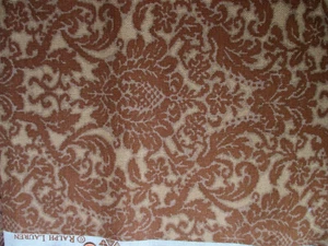 Vintage Ralph Lauren Zimmerman Brown Heavy Cotton Upholstery Fabric 34x54" - Picture 1 of 3