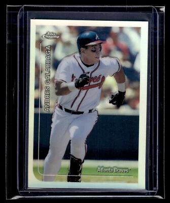 1999 Topps Chrome Refractor #2 Andres Galarraga Atlanta Braves EXMT - Image 1 of 2