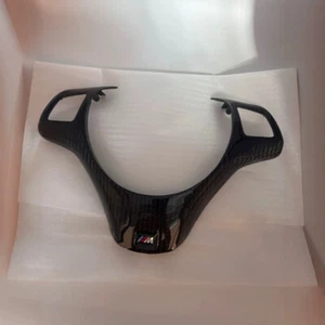 Real Carbon Fiber Steering Wheel Cover Replacement for BMW M3 E92 - Picture 1 of 10
