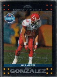 Carte de football chrome Tony Gonzalez 2007 Topps #TC48, Kansas City Chiefs HOF - Photo 1 sur 2