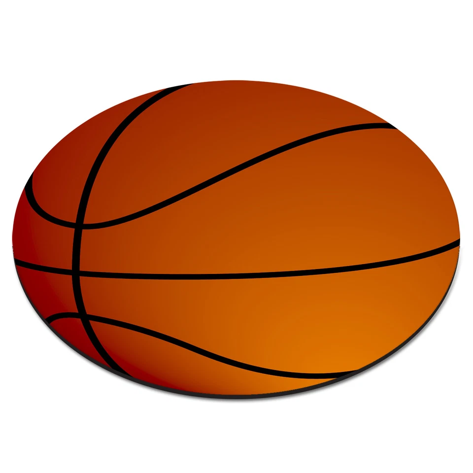 Pallacanestro Sfera Circolare PC Computer Mouse Pad - Sport Divertente Arancione - Immagine 1 di 1