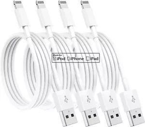 4PACK 3.3ft USB A Charging Cable for iPhone 13 12 11 Mini Pro XR Xs Max X SE 8 - Picture 1 of 4