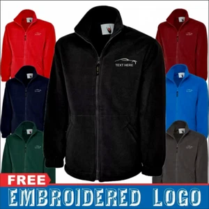 Uneek Personalised Embroidered Car Logo Driving Mens Customised Fleece Jacket - Picture 1 of 16