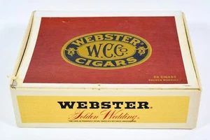 WEBSTER W. C. CO. de colección Caja de cartón de 15 céntimos CIGARS GOLDEN WEDDING - Imagen 1 de 3
