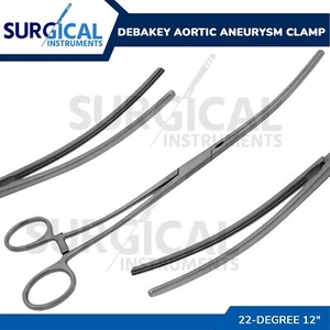 Debakey Atraumatic Clamp Forceps Surgical & Veterinary Instrument 12" German Gr - Picture 1 of 7