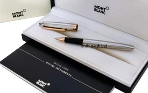 Bolígrafo Montblanc Meisterstuck solitario de plata de ley con borde de cobre - Imagen 1 de 3