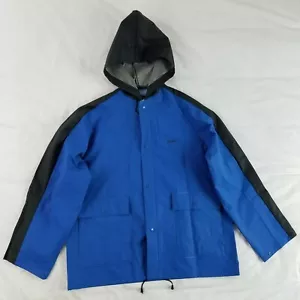 Stearns Dry Wear Rain Jacket Men's Size Large Blue PVC Waterproof 8255 - Picture 1 of 6