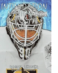 2020-21 Metal Universe Intimidation Nation #IN23 Robin Lehner - Picture 1 of 2