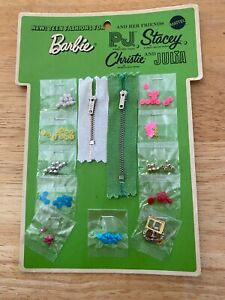 Barbie,PJ, Stacey, Christie and Julia original Mattel zippers, buttons, belt buc