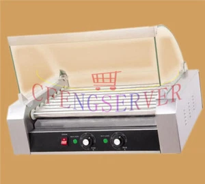 1PC New 1.35KW Commercial 9 Roller Hot Dog Grill Cooker Machine 220V - Picture 1 of 2