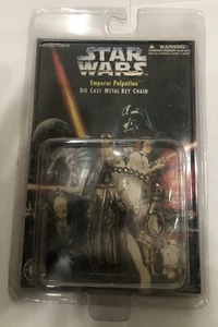 Star Wars 1997 Emperor Palpatine Die Cast Metal Key Chain Placo Toys New Sealed - Picture 1 of 2