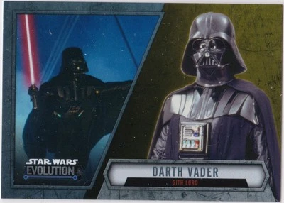 STAR WARS 2016 TOPPS EVOLUTION GOLD PARALLEL BASE INSERT #7 DARTH VADER 50/50 - Image 1 of 2