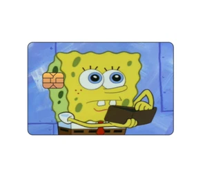 "Sponge Money" Funny Credit / Debit Card Skin Cover Decal Sticker *SMALL CHIP - Picture 1 of 2
