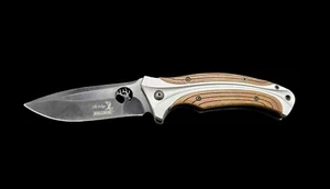 Elk Ridge Linerlock ER-A155 3.75" Folding Blade Pakkawood And Aluminum - Picture 1 of 9