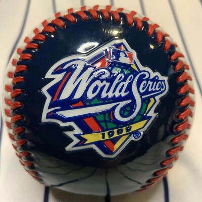 1999 World Series Atlanta Braves  V. New York Yankees Souvenir Baseball Ball - Image 1 of 4
