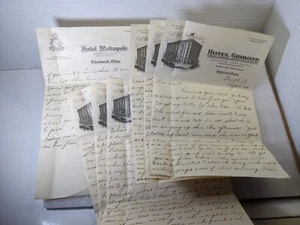 Antik 1922 Briefpapier Hotel Schreibwaren Hotel Gibbons Dayton Hotel Metropole OH - Bild 1 von 5