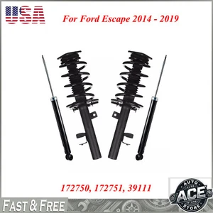 Front Struts w/Coil Spring Assembly + Rear Shocks for Ford Escape 2014 - 2019 - Picture 1 of 12