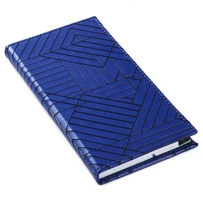 Hallmark Hermoso Guardián de Contraseña de Cuero Sim Azul Geométrico, 3.25" x 6.25" Foto 1 de 4