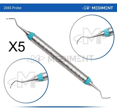 MEDIMENT New 5 X Dental 204s Sickle Scalers,German SS, High Quality Dental Instruments CE