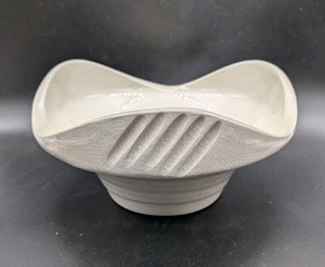 Cuenco de cerámica Shibui japonés vintage patrón simplista 8,5" diámetro borde ondulado crema - Imagen 1 de 15