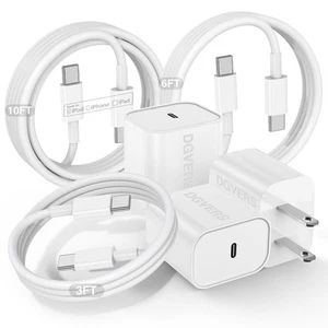 Fast Charger for iPhone 17 16 15 Charger Fast Charging 3Pack, 3+6+10ft USBC t... - Foto 1 di 7