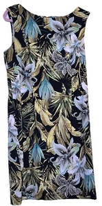 Connected Apparel Womens Size 14 Floral Short Dress Sleeveless Office-evening - Picture 1 of 6