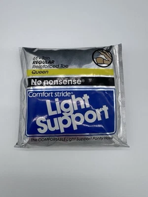 Vintage No Nonsense Light Support Pantyhose Queen 61 Tan NOS - Image 1 of 4