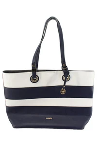 L.CREDI Shopper Donna Blu e Bianca a Righe Elegante - Foto 1 di 2