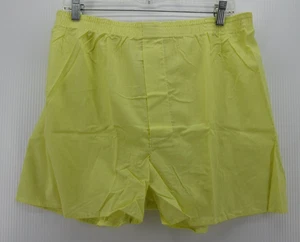 VINTAGE Hanes Underwear Men 38 Yellow Boxer Shorts Classic 50/50 Blend 80s - Picture 1 of 7