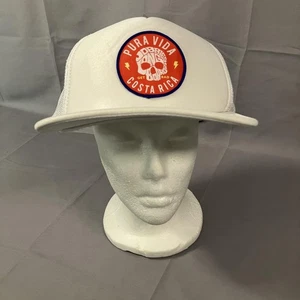 Pura Vida Costa Rica Hat Cap Snap Back Mesh Trucker Patch Otto One Size Mens - Picture 1 of 13