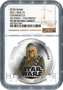 2011 STAR WARS: CHEWBACCA - SILVER CLAD COIN - NGC PF69 ULTRA CAMEO - Picture 1 of 2