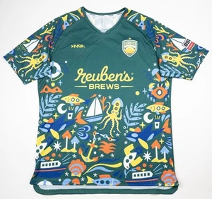 Camiseta de fútbol Ballard FC para hombre XL Inaria USL2 Seattle verde gráfico Stevie Shao - Imagen 1 de 14
