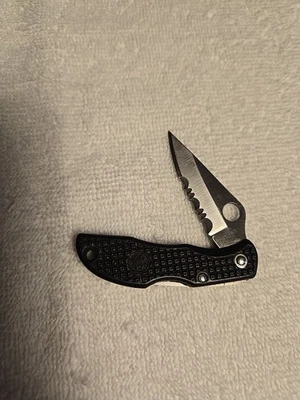 Cuchillo dentado Spyderco Ladybug negro FRN 3 (LBKS3) Foto 1 de 3