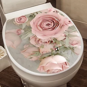 PVC Toilet Cover Sticker Self Adhesive Commode Sticker Home Decoration - Picture 1 of 6
