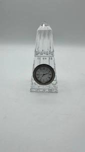 Waterford Traditional Obelisk Crystal Clock Crafted in Ireland Superb Condition - Picture 1 of 5