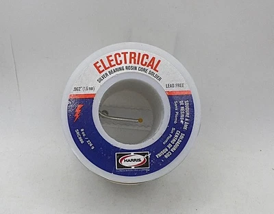 HARRIS SRC800 8OZ SOLDA ELÉTRICA SEM CHUMBO ROLAMENTO PRATA NÚCLEO DE RESINA 0,062" - Imagem 1 de 3