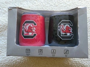 Set Of 2 South Carolina Gamcock H/A Leopard Design Stemless Tumblers 12oz NEW. - Picture 1 of 3