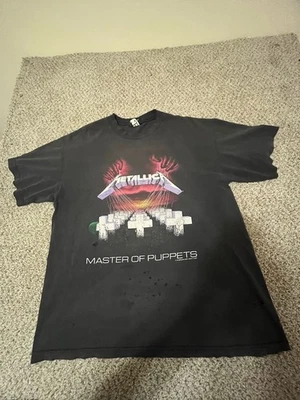 VTG 1994 Metallica T-Shirt Master of Puppets Tee XL Giant Tag  thrashed faded - Image 1 of 4
