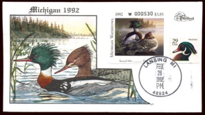 Duck FDC - MI17 1992 Michigan - Imagen 1 de 1