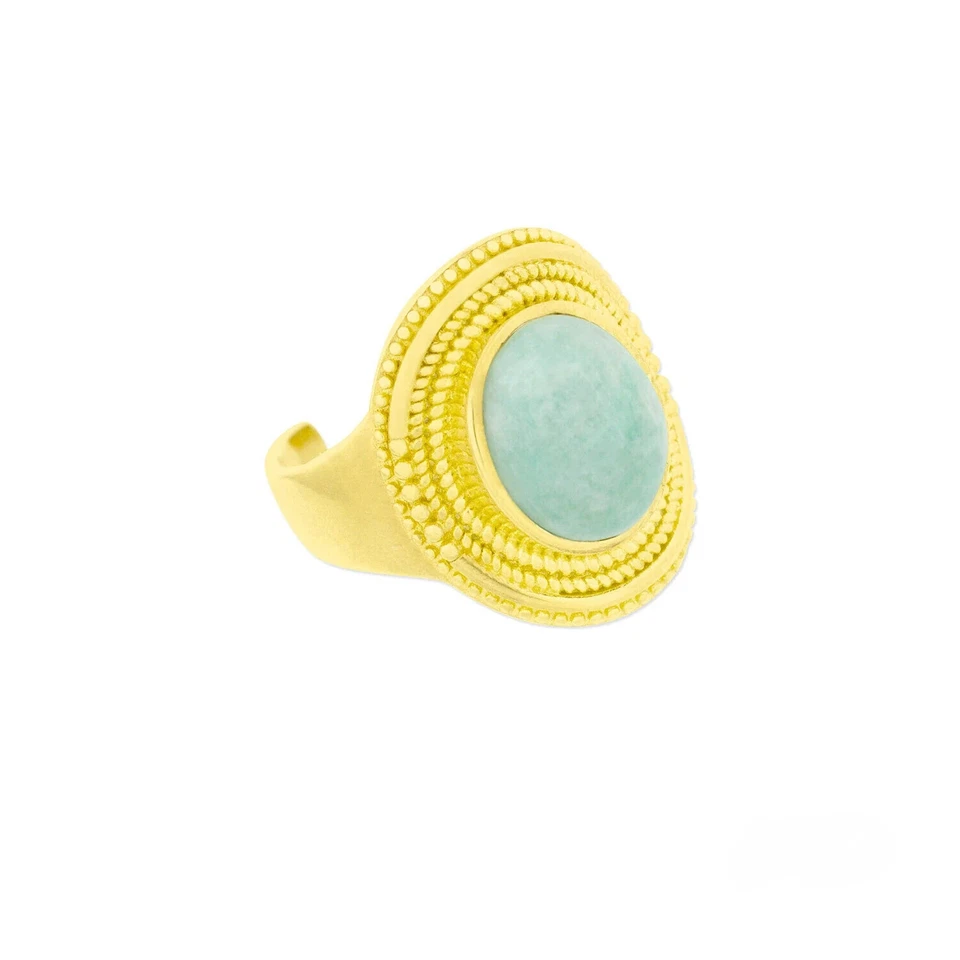 Anello Acquamarina Dorato - Immagine 1 di 1