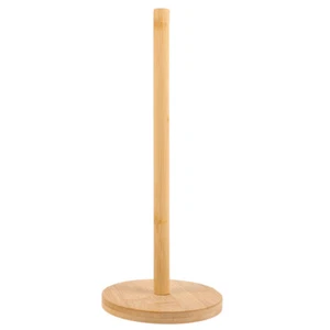 Paper Towel Holder Bamboo Toilet Paper Storage Bathroom Paper Towel Stand - Picture 1 of 12