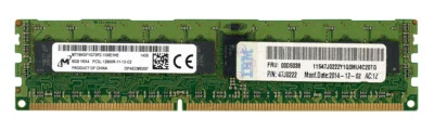 Server RAM Module IBM 00D5038 47J0222 8GB DDR3 MT18KSF1G72PZ-1G6E1HE ECC 1600MHz - Image 1 of 2