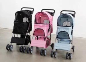VIVO PINK Pet Stroller interior dim (19" x 12" x 19"), 30 lbs capacity Dog & Cat - Picture 1 of 3