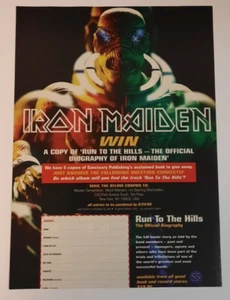 IRON MAIDEN ~ "Run to the Hills Contest" ~ Vintage Magazine Print/Promo Ad 1999 - Picture 1 of 1