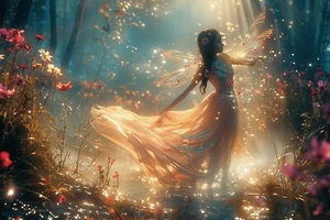FAIRY CANVAS PICTURE PRINT WALL ART - Picture 1 of 3